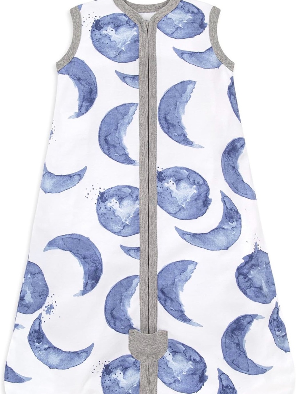 Burt’s Bees 0-6M Sleeveless Blue Moon Print Sleep Sack with Grey Trim